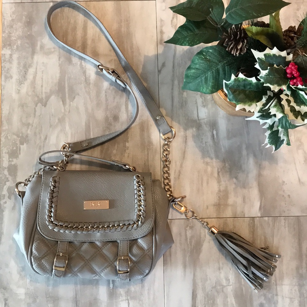 BCBG grey satchel